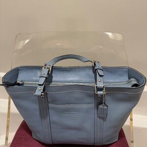 Vintage. Light Blue Authentic Coach Tote